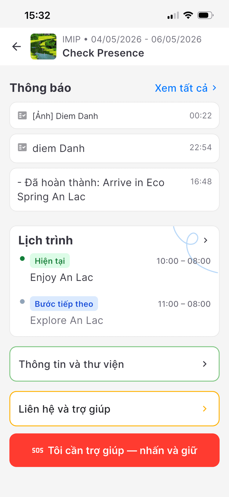Guest mobile app interface
